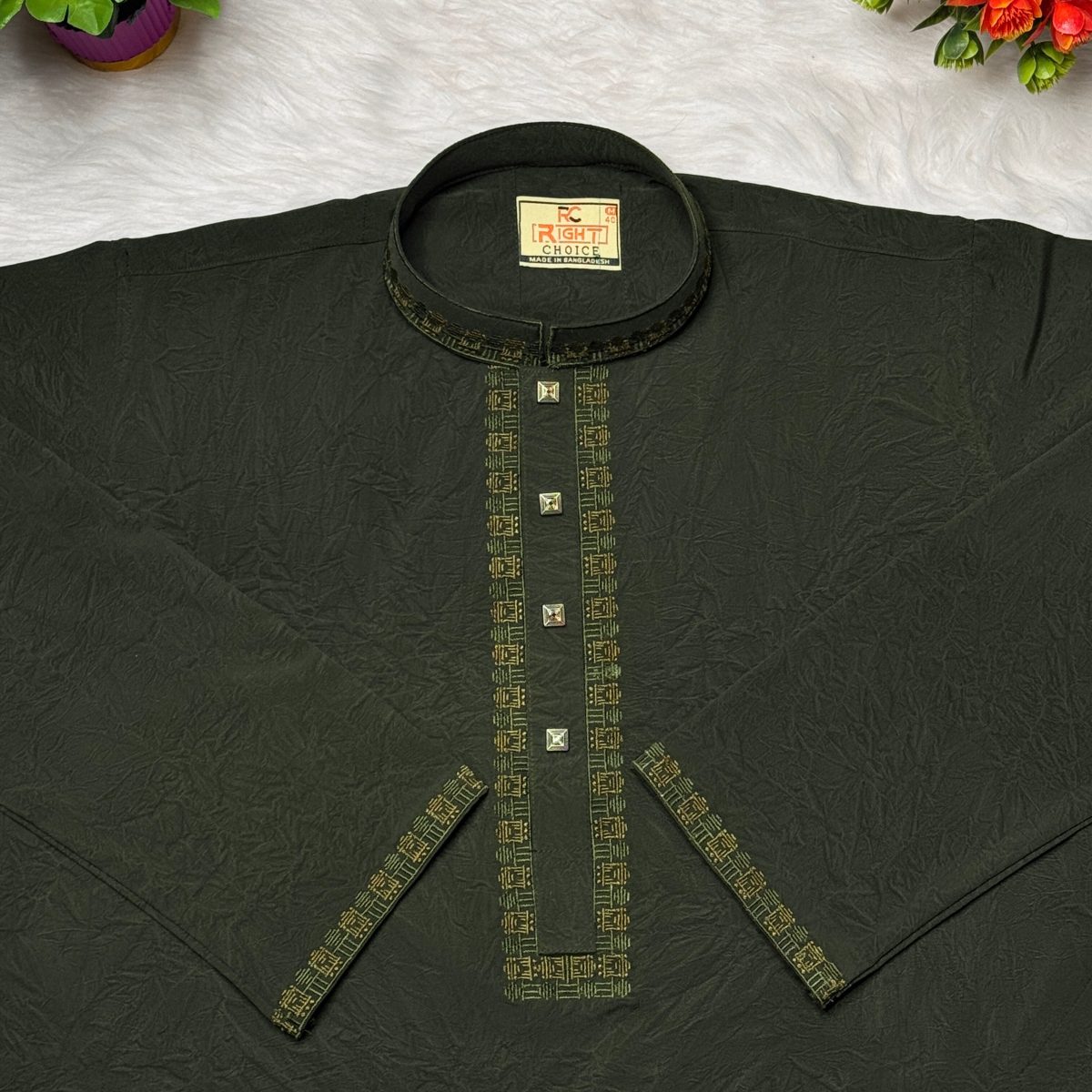 (CODE: 037) এলিগ্যান্ট এম্ব্রয়ডারি স্টিচ পাঞ্জাবী - Image 2