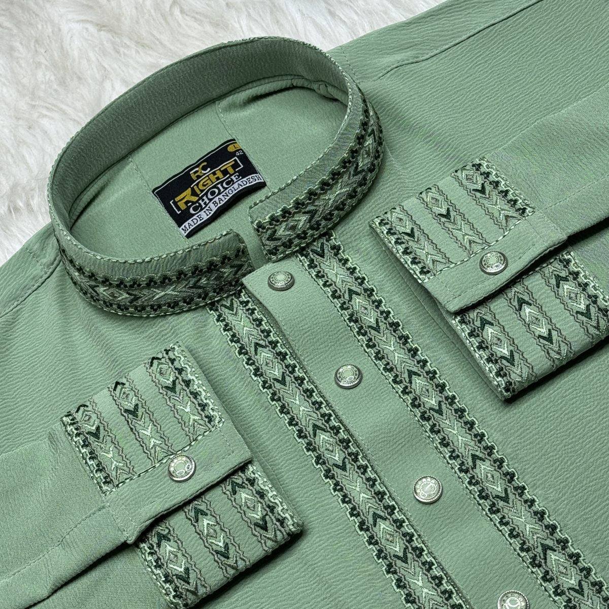 1000184900.jpg China Zaffran Stretch Panjabi (CODE: 432) - Image 1