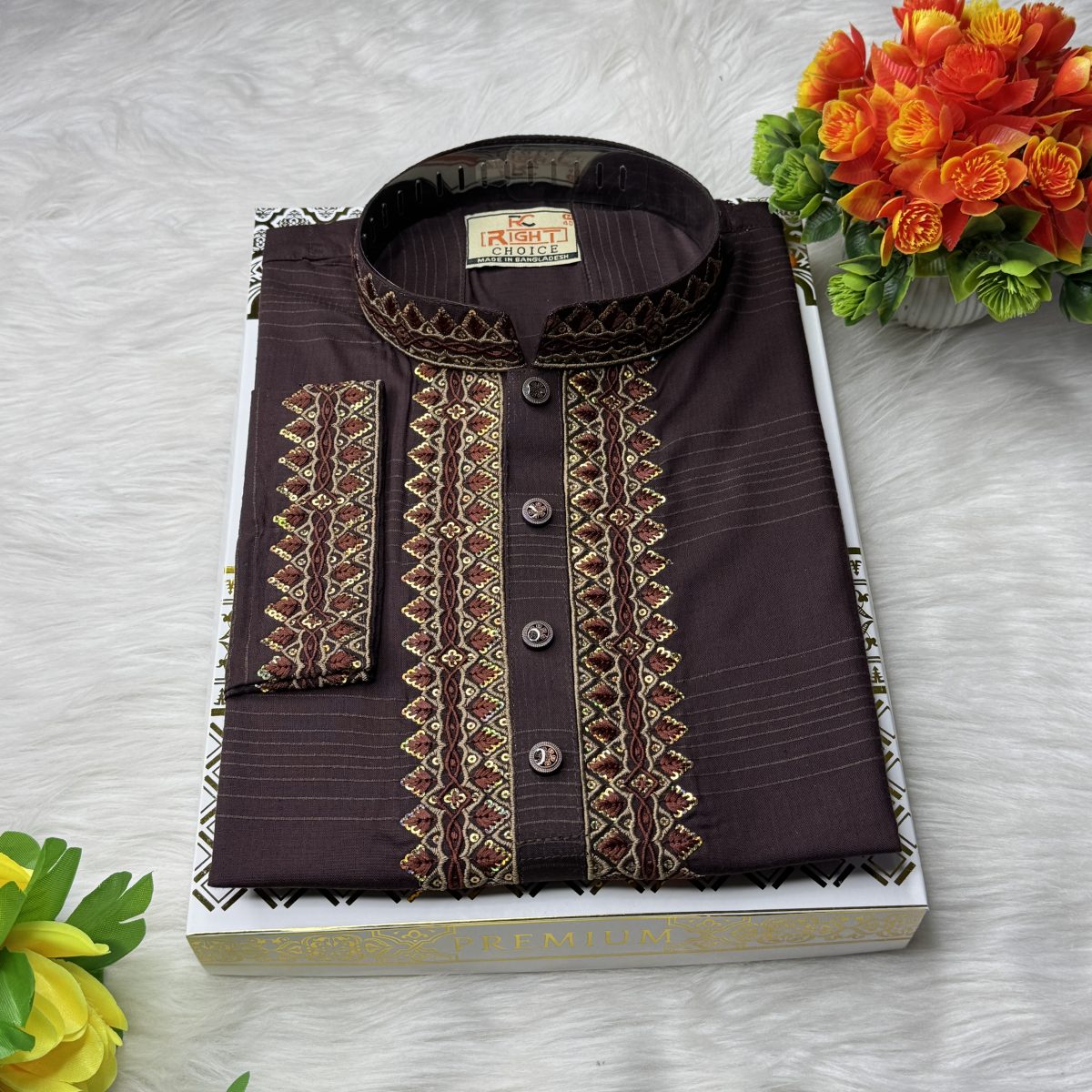 প্রিমিয়াম ব্রটেক্স কটন পাঞ্জাবি (CODE: 211) - Image 1