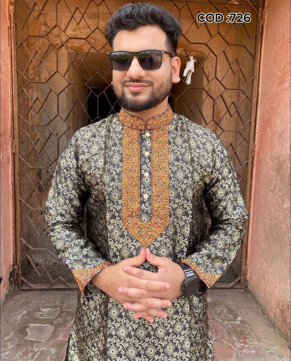 লাক্সারি কাতান এমব্রয়ডারি পাঞ্জাবি (CODE: 726) - Image 1